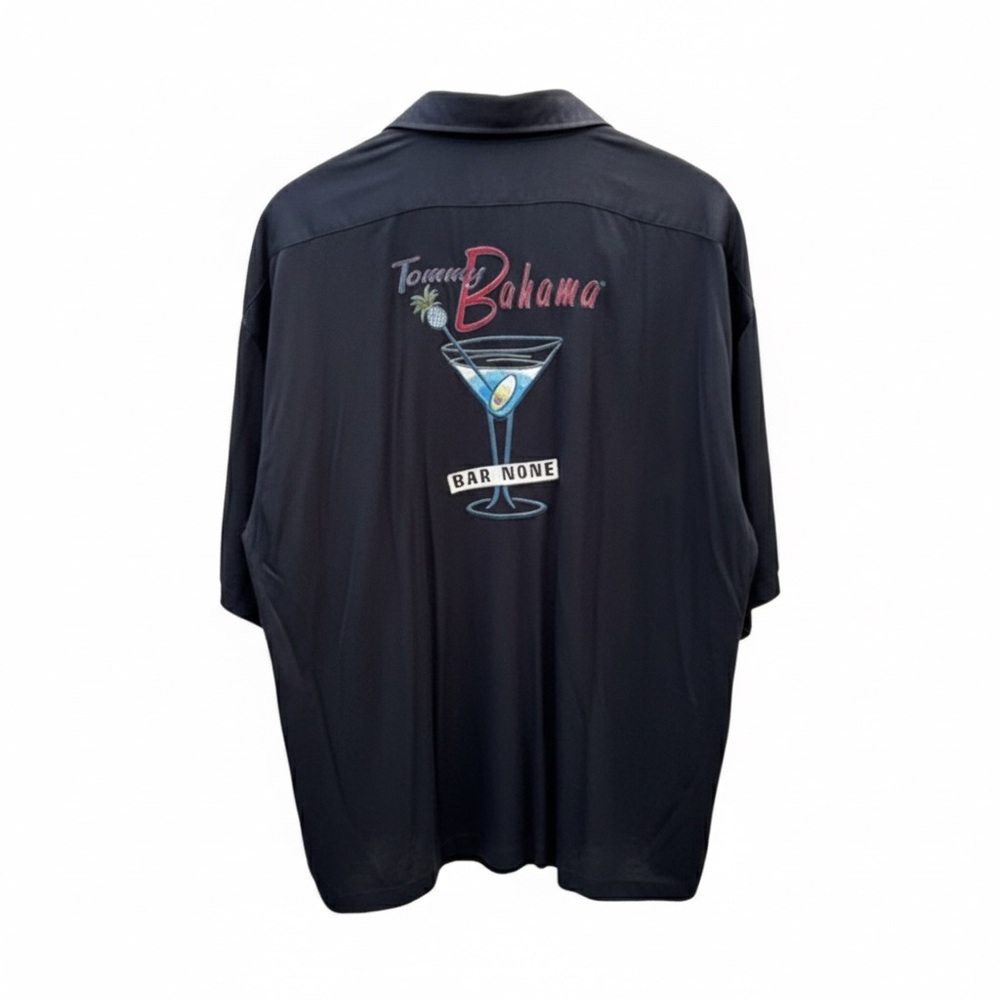 Vintage Tommy Bahama Black Martini Graphic Shirt